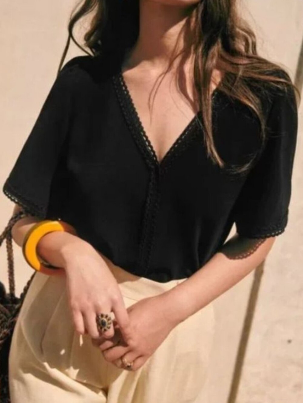 Sezane Tina Blouse, Size 40 (US 8)